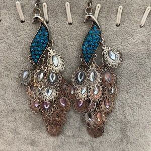 Peacock earrings
